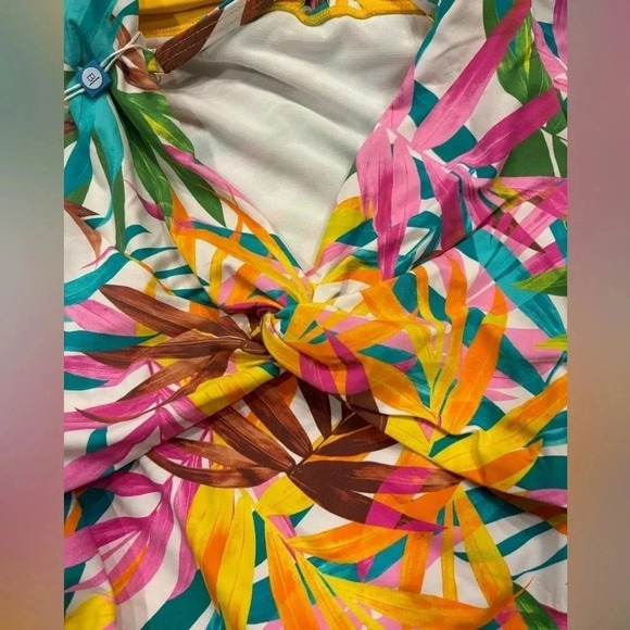 Bleu Rod Beattie Fantasy Island X-Back Mio One Piece Swimsuit Size 8 - Picture 6 of 10